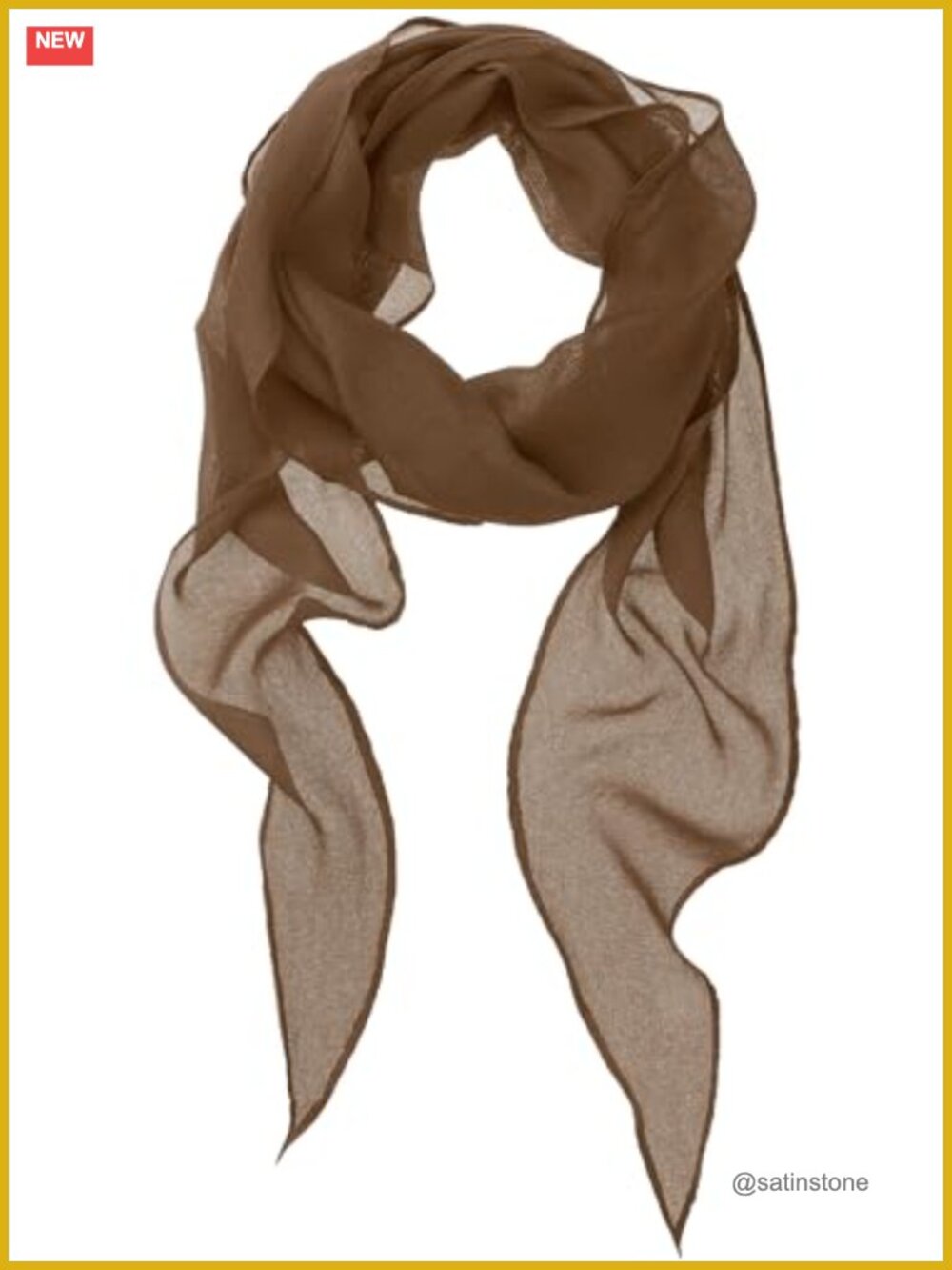 Womens Rhombus Gauze Scarf Shawl Wrap Lightweight Polyester Fashion Accessory